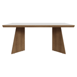 Mesa de Comedor Rectangular Tapa con Borde Biselado Marrón/Blanco 5389 Madesa