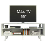 Rack para TV hasta 55 Pulgadas Oslo con 2 Puertas Blanco