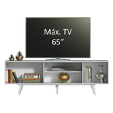 Rack para TV Madesa Dubai hasta 65 Pulgadas con patas Blanco