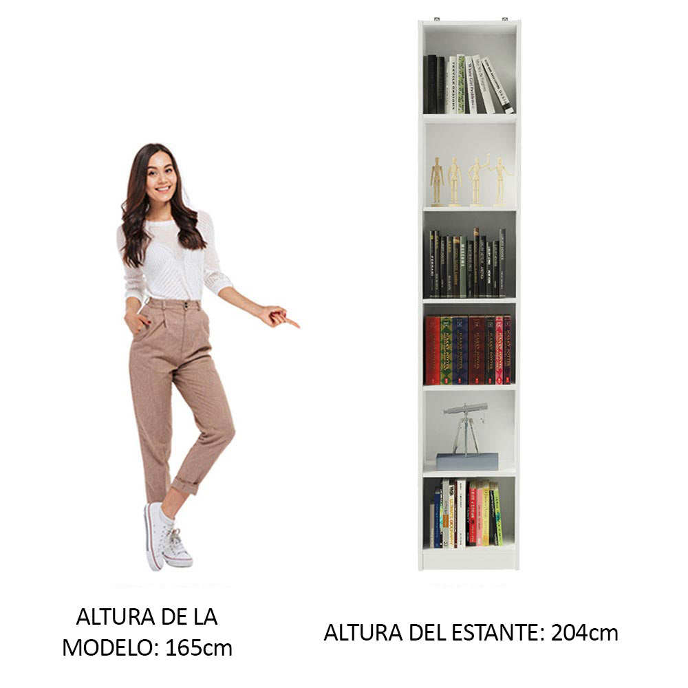 Biblioteca 6906 con Nichos Blanco