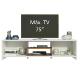 Rack para TV Metz Hasta 75 Pulgadas Blanco
