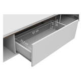 Rack para TV hasta 80 pulgadas 180 cm 2 Puertas 1 Cajón Doha Blanco/Marrón