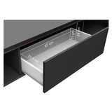 Rack para TV hasta 80 pulgadas 180 cm 2 Puertas 1 Cajón Doha Negro/Marrón