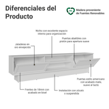 Rack para TV hasta 80 Pulgadas 218 cm 2 Puertas Blanco Vik Madesa