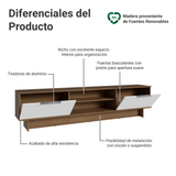 Rack para TV hasta 80 Pulgadas 218 cm 2 Puertas Marrón/Blanco Stella Madesa
