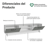 Rack para TV hasta 80 Pulgadas 218 cm 2 Puertas Blanco/Gris Agata Madesa