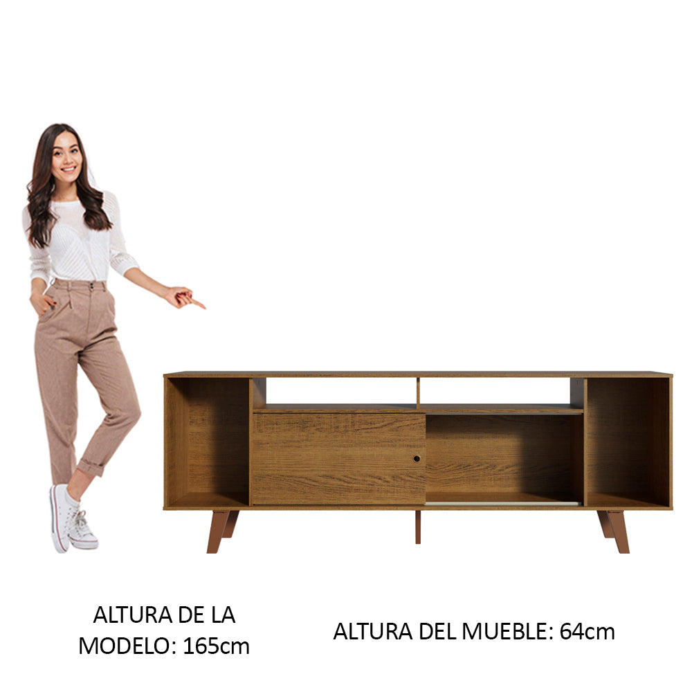 Rack para TV hasta 65 Pulgadas Madesa Cancun con Patas Marrón