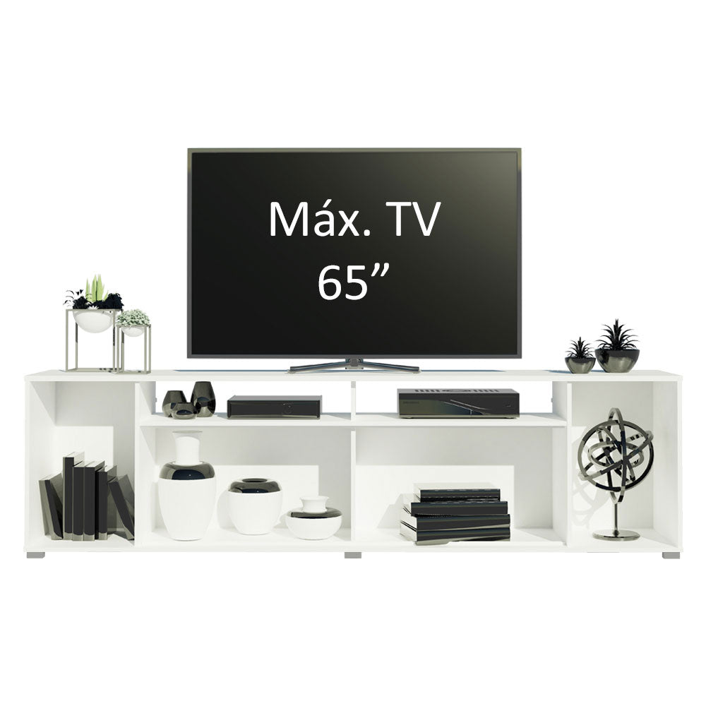 Rack para TV hasta 65 Pulgadas Madesa Cancun Blanco/Negro