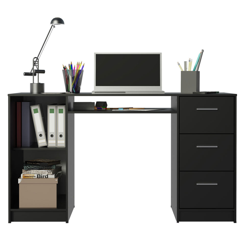 Escritorio 136 cm 1 Puerta 3 Cajones y 1 Nicho Negro Madesa