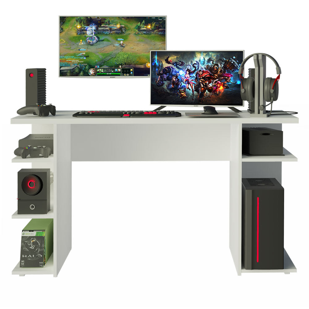 Escritorio Gamer 136 cm Blanco Madesa