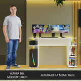 Escritorio Gamer para Computadora 9424 Blanco