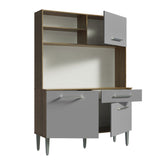 Combo completo de Cocina 120cm Marrón/Gris Life
