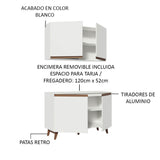 Combo completo de Cocina 120cm Blanco Reims