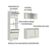 Cocina Compacta 180cm Blanco Topazio 86