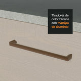 Bajo Mesada Cocina 120 x 60 cm 2 Puertas (Con Mesada) Blanco/Crema Agata Madesa