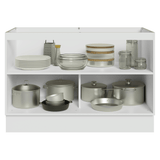 Bajo Mesada Cocina 120 x 60 cm (Sin Mesada) Blanco/Crema Vik Madesa