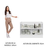 Bajo Mesada Cocina 120 cm x 60 cm, 2 Puertas Lux Blanco/Gris