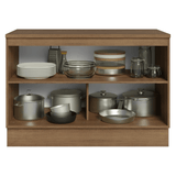 Bajo Mesada de Cocina 120 x 60 cm 2 Puertas (con Mesada) Marrón/Verde Vik Madesa