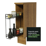 Bajo Mesada Especiero 20 x 60 cm (Con Mesada) para Cocinas Marrón Madesa