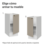 Bajo Mesada 35 x 60 cm 1 Puerta (Sin Mesada) Blanco/Crema Vik Madesa