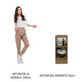 Bajo Mesada Cocina 35 x 60 cm 1 Puerta (Sin Mesada) Marrón/Blanco Stella Madesa