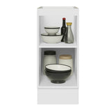 Bajo Mesada Cocina 35 x 60 cm 1 Puerta (Sin Mesada) Blanco/Negro Glamy Madesa