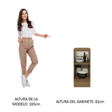 Bajo Mesada Cocina 35 x 60 cm 1 Puerta (Sin Mesada) Marrón/Negro Glamy Madesa