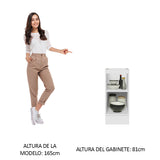 Bajo Mesada Cocina 35 x 60 cm 1 Puerta (Sin Mesada) Blanco/Marrón Stella Madesa
