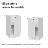Bajo Mesada de Cocina 40 x 60 cm 1 Puerta (Sin Mesada) Blanco Vik Madesa