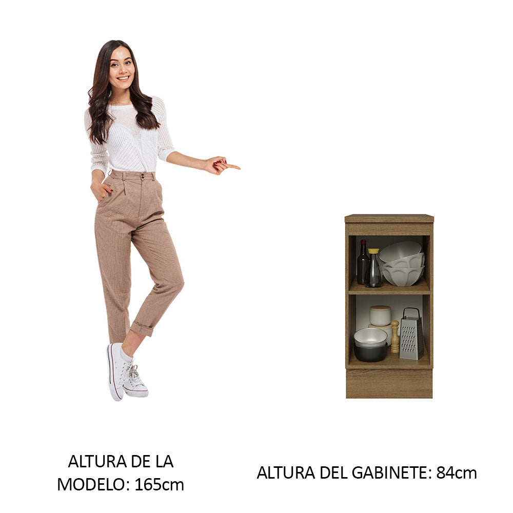 Bajo Mesada 40 cm x 60 cm, 1 Puerta Lux Marrón/Gris