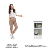 Bajo Mesada 40 cm x 60 cm, 1 Puerta Lux Blanco/Gris