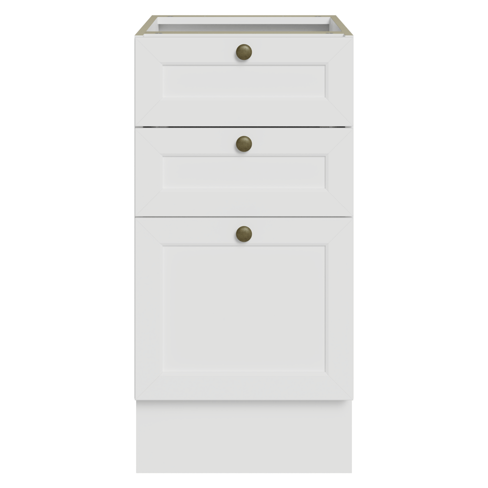 Bajo Mesada de Cocina 40 x 60 cm 3 Cajones (Sin Mesada) Blanco Vik Madesa