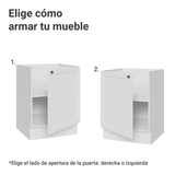 Bajo Mesada de Cocina 60 x 60 cm 1 Puerta (Sin Mesada) Blanco Vik Madesa