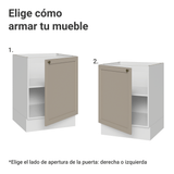 Bajo Mesada 60 x 60 cm 1 Puerta (Sin Mesada) Blanco/Crema Vik Madesa