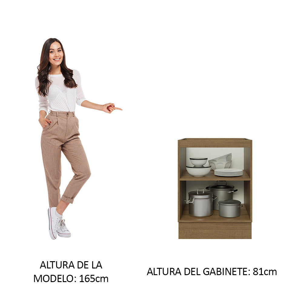 Bajo Mesada Cocina 60 x 60 cm 1 Puerta (Sin Mesada) Marrón Glamy Madesa