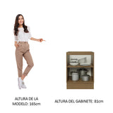 Bajo Mesada Cocina 60 x 60 cm 1 Puerta (Sin Mesada) Marrón Glamy Madesa