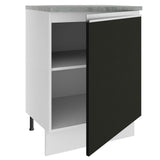 Bajo Mesada Madesa Glamy 60 x 60 cm 1 Puerta (Con Mesada) Blanco/Negro