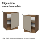 Bajo Mesada 60 x 60 cm 1 Pueta (Sin Mesada) Marrón/Crema Vik Madesa