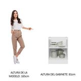 Bajo Mesada Cocina 60 x 60 cm 1 Puerta (Sin Mesada) Blanco/Marrón Glamy Madesa