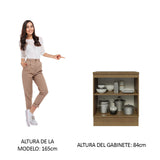 Bajo Mesada 70 x 60 cm 2 Puertas (Con Mesada) Marrón Glamy Madesa