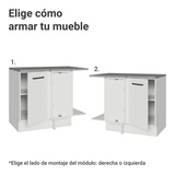 Bajo Mesada Esquinero 102 x 64 cm 1 Puerta (Con Mesada) Blanco Agata Madesa