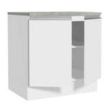 Bajo Mesada Madesa Glamy 80 x 60 cm 2 Puertas (Con Mesada) Blanco