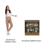 Bajo Mesada Madesa Glamy 80 x 60 cm 2 Puertas (Con Mesada) Marrón/Blanco