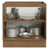 Bajo Mesada de Cocina 80 x 60 cm 2 Puertas (Sin Mesada) Marrón/Blanco Vik Madesa