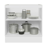 Bajo Mesada Cocina 80 x 60 cm 2 Puertas (Sin Mesada) Blanco/Negro Glamy Madesa