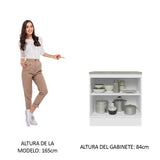 Bajo Mesada Madesa Glamy 80 x 60 cm 2 Puertas (Con Mesada) Blanco/Marrón