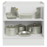 Bajo Mesada de Cocina 80 x 60 cm 2 Puertas (Sin Mesada) Blanco/Verde Vik Madesa