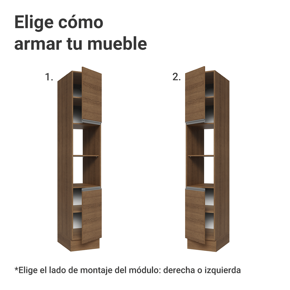 Despensero 40x60 cm 2 Puertas e 2 Nichos Marrón Glamy Madesa