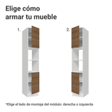 Despensero 40 x 60 cm 2 Puertas e 2 Nichos Blanco/Marrón Stella Madesa