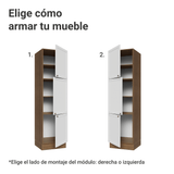 Despensero 60 x 60 cm 3 Puertas Marrón/Blanco Vik Madesa